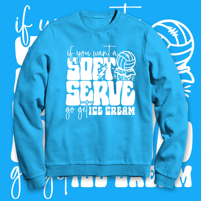 SF - Soft Serve Volleyball (Crewneck Sweatshirt)