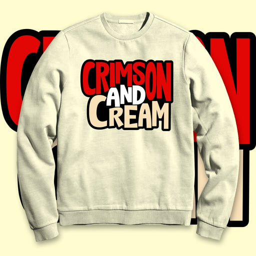 Crimson & Cream (Crewnecks)-DaPrintFactory