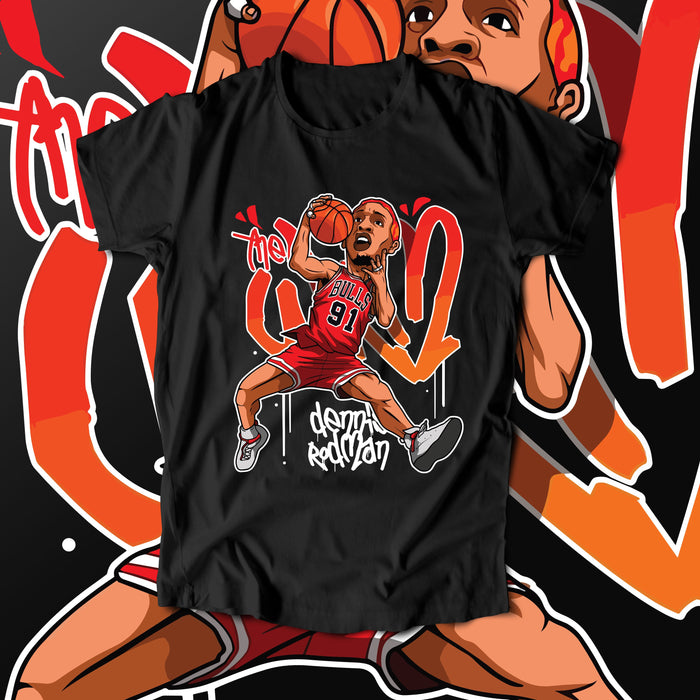 Dennis Rodman - The Rebound (T-Shirt)-DaPrintFactory