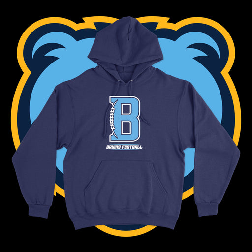 Bruin "B" Football (Hoodie)-DaPrintFactory