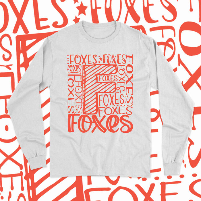 Foxes Typo (Long Sleeves)-DaPrintFactory