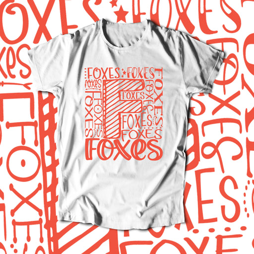 Foxes Typo (T-Shirts)-DaPrintFactory