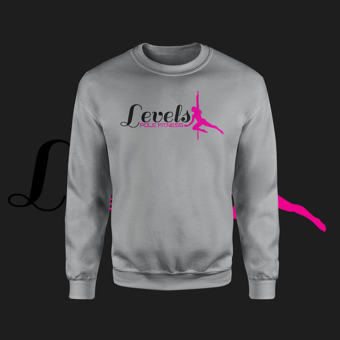 Levels Pole Fitness Logo (Crewneck)-DaPrintFactory