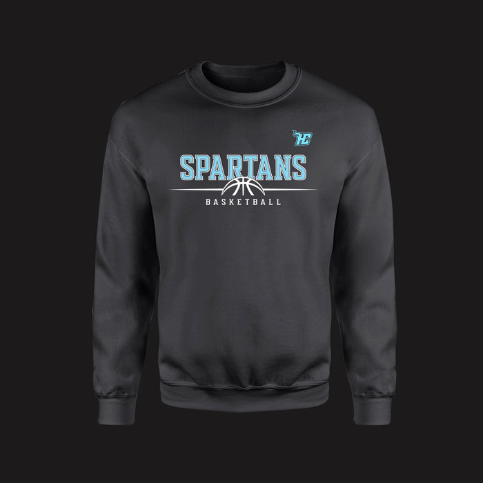 Spartans Half Basketball (Crewneck)-DaPrintFactory