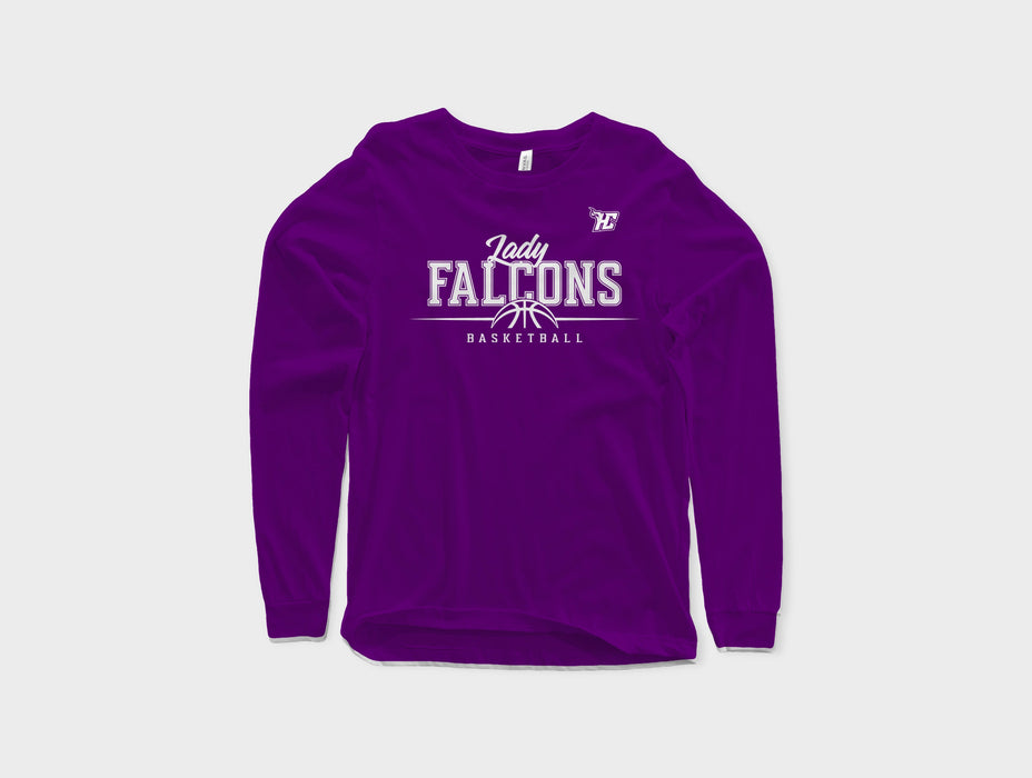 Lady Falcons Half Basketball (Long sleeves)-DaPrintFactory