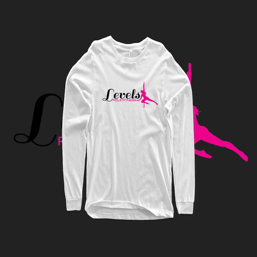 Levels Pole Fitness Logo (Long Sleeve)-DaPrintFactory