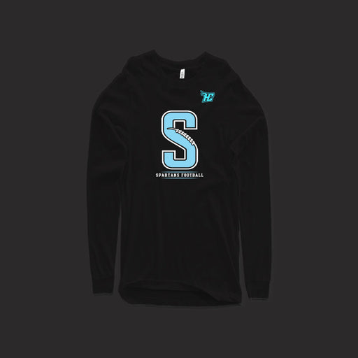 Spartans "S" Football (Long Sleeve)-DaPrintFactory