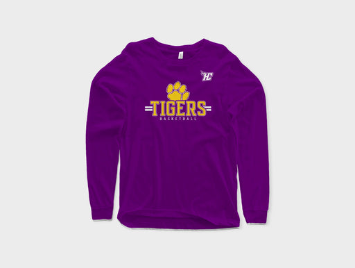 Williams Middle School Tiger Basketball Retro Lines (Longsleeves)-DaPrintFactory